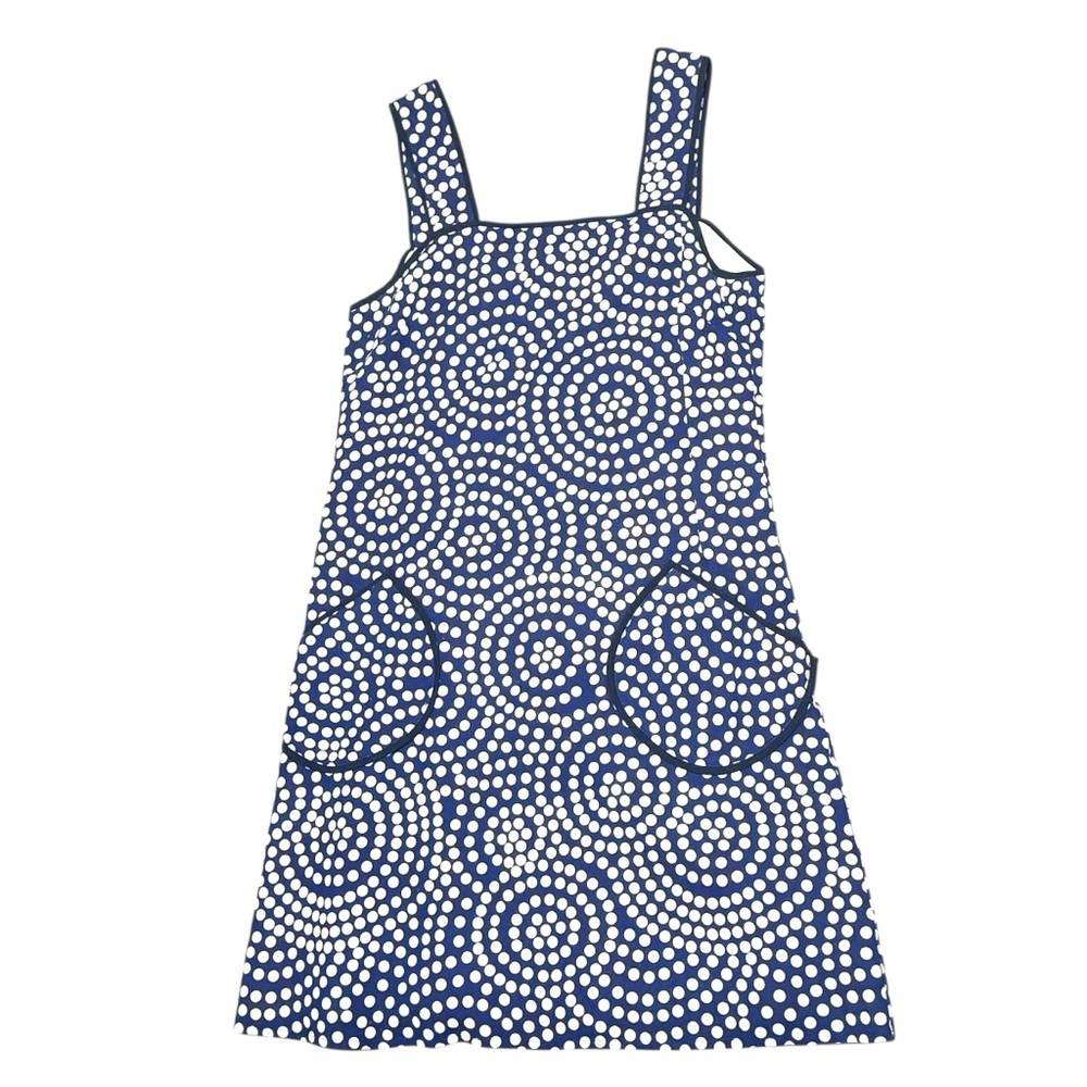 Julie Brown NYC Mod Polka Dot Linen Blend Mini Dress Sz 2 hippie boho retro - Picture 9 of 9